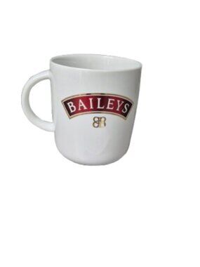 New Baileys Irish Cream White with Red and Gold Logo Ceramic Coffee Tea Cup Mug